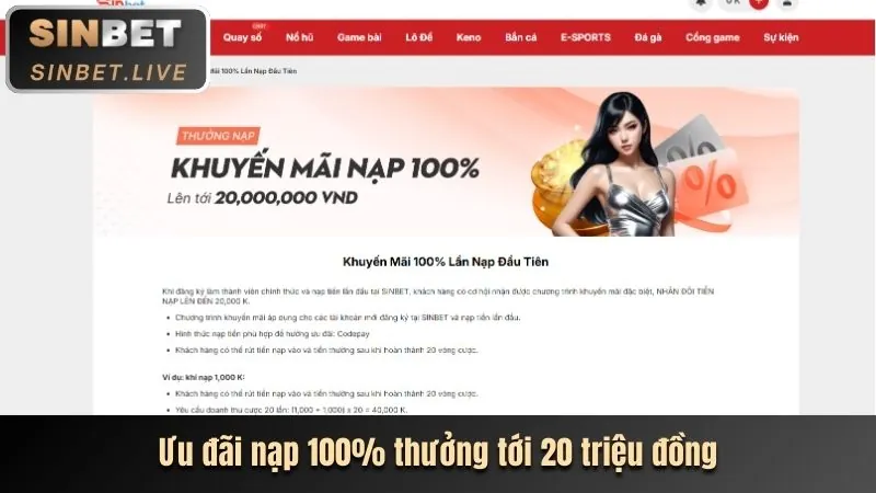 Ưu đãi nạp tiền lần đầu Kubet